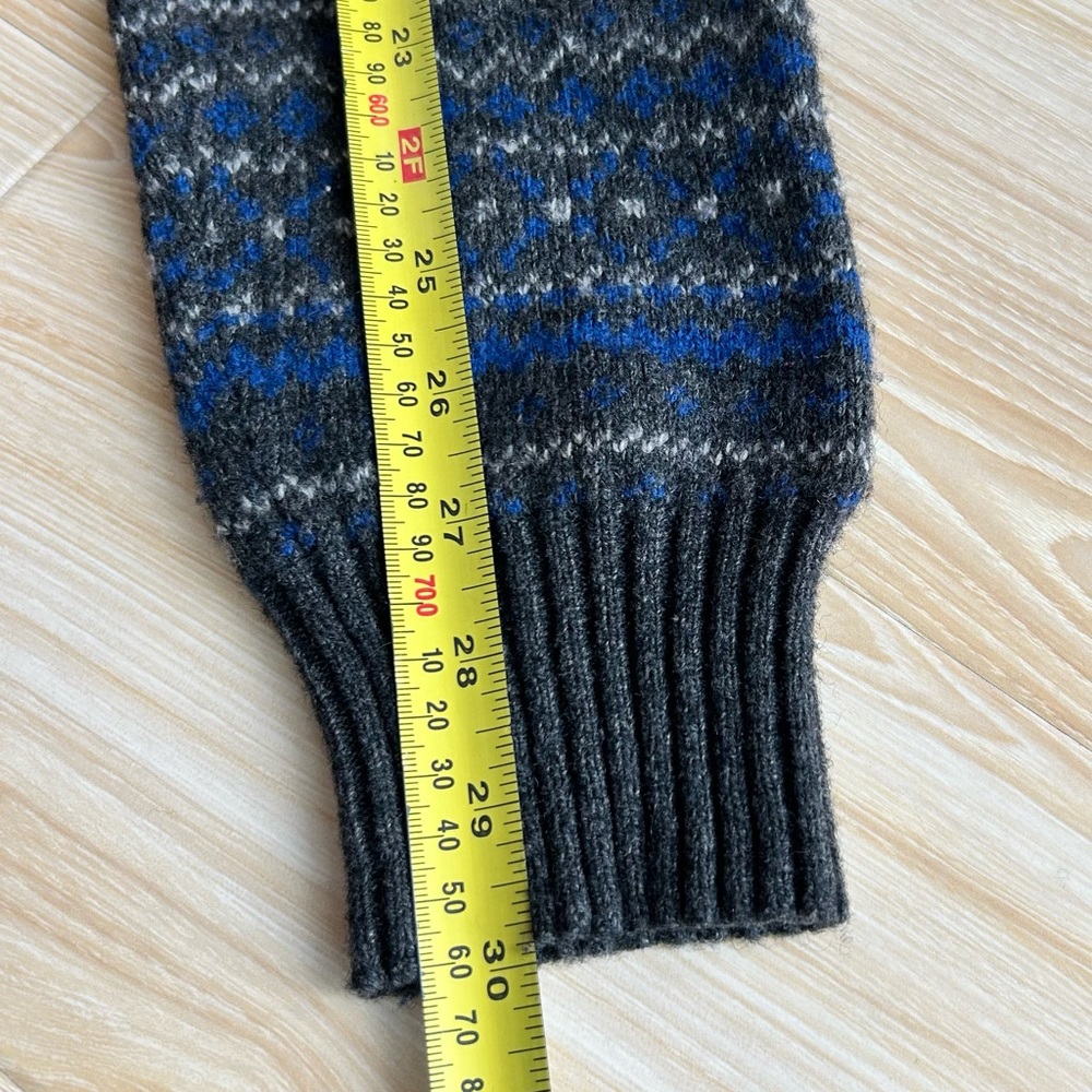 Eddie Bauer Men’s Fair Isle Wool Blend Crewneck Sweater- Blue/Gray - Large - Picture 6 of 10